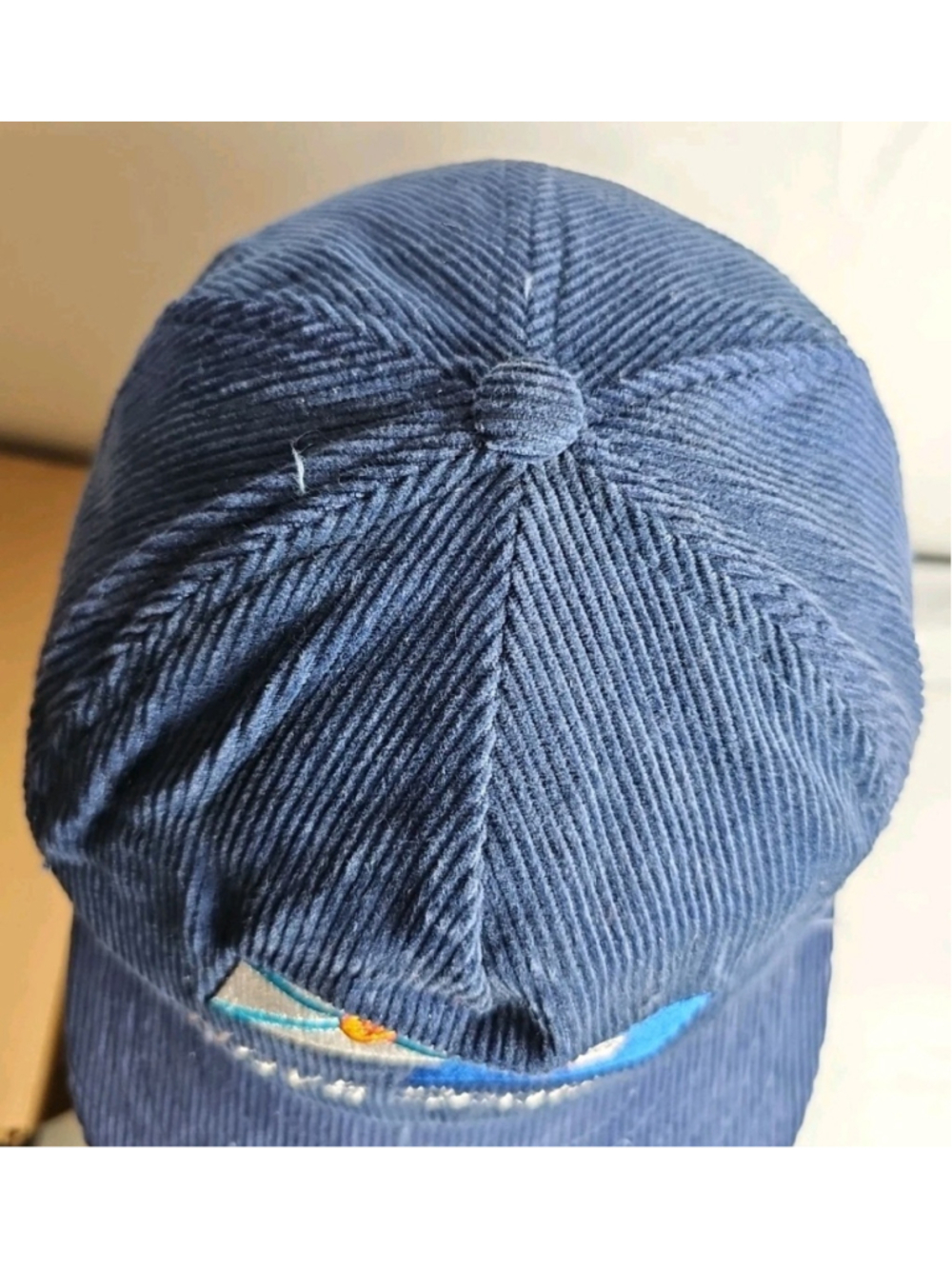Vintage Irving Nova Scotia Hat Snapback Adjustable Corduroy Blue Gas Oil Petro - Picture 6 of 10